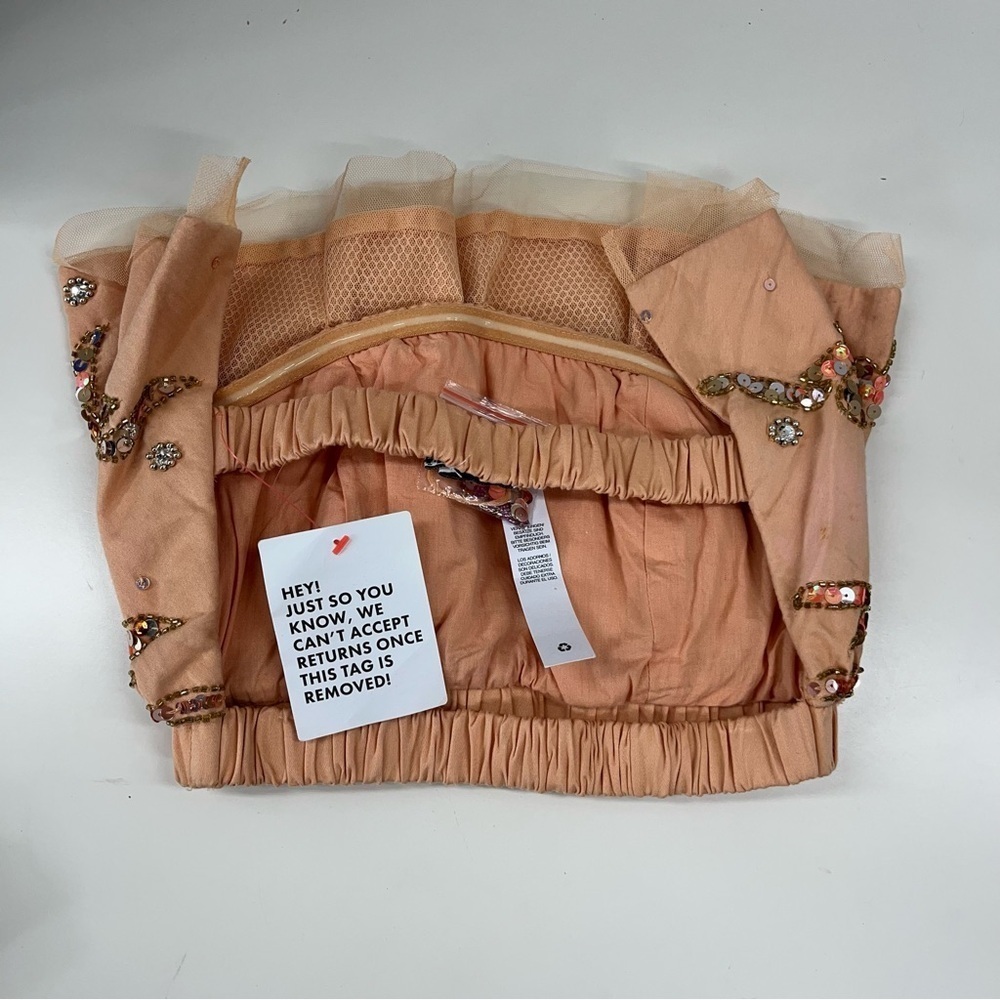ASOS Peach Embellished Crop Top - Picture 4 of 6